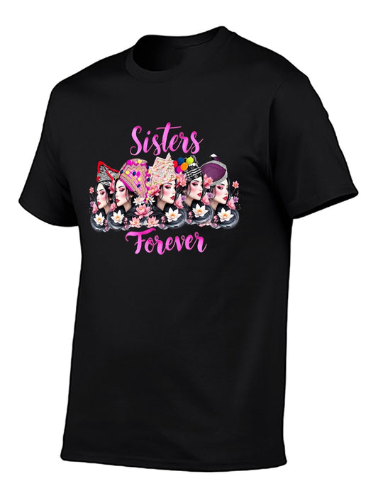 Unisex Graphic T-Shirt Print Tee Soft Cotton Casual Tee for Men & Women