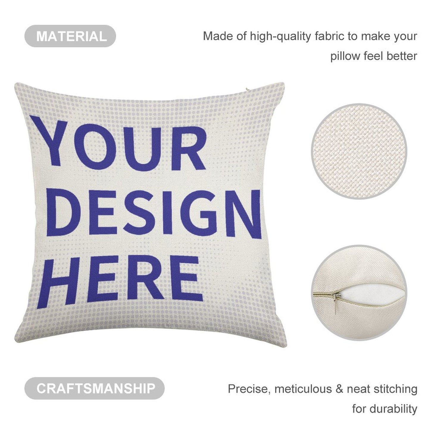 Faux Linen Pillow Cover (Single Pack)