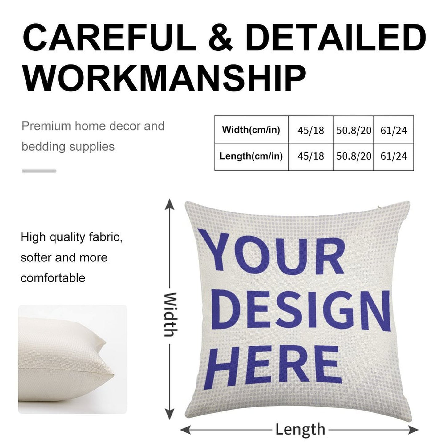 Faux Linen Pillow Cover (Single Pack)