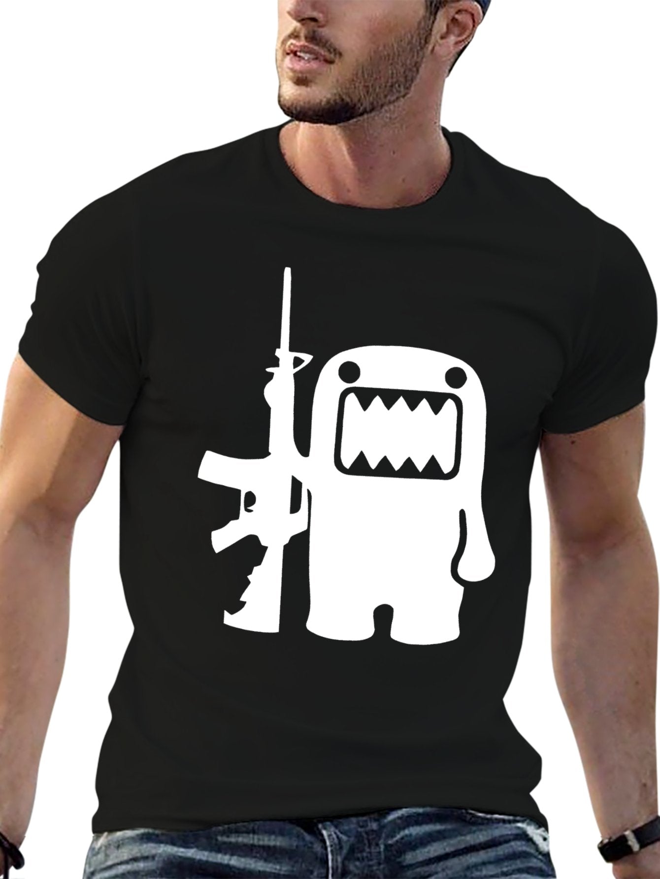 Unisex Graphic Cotton T-Shirt, Soft Casual Short Sleeve Tee with Printed Design, Streetwear Style Top