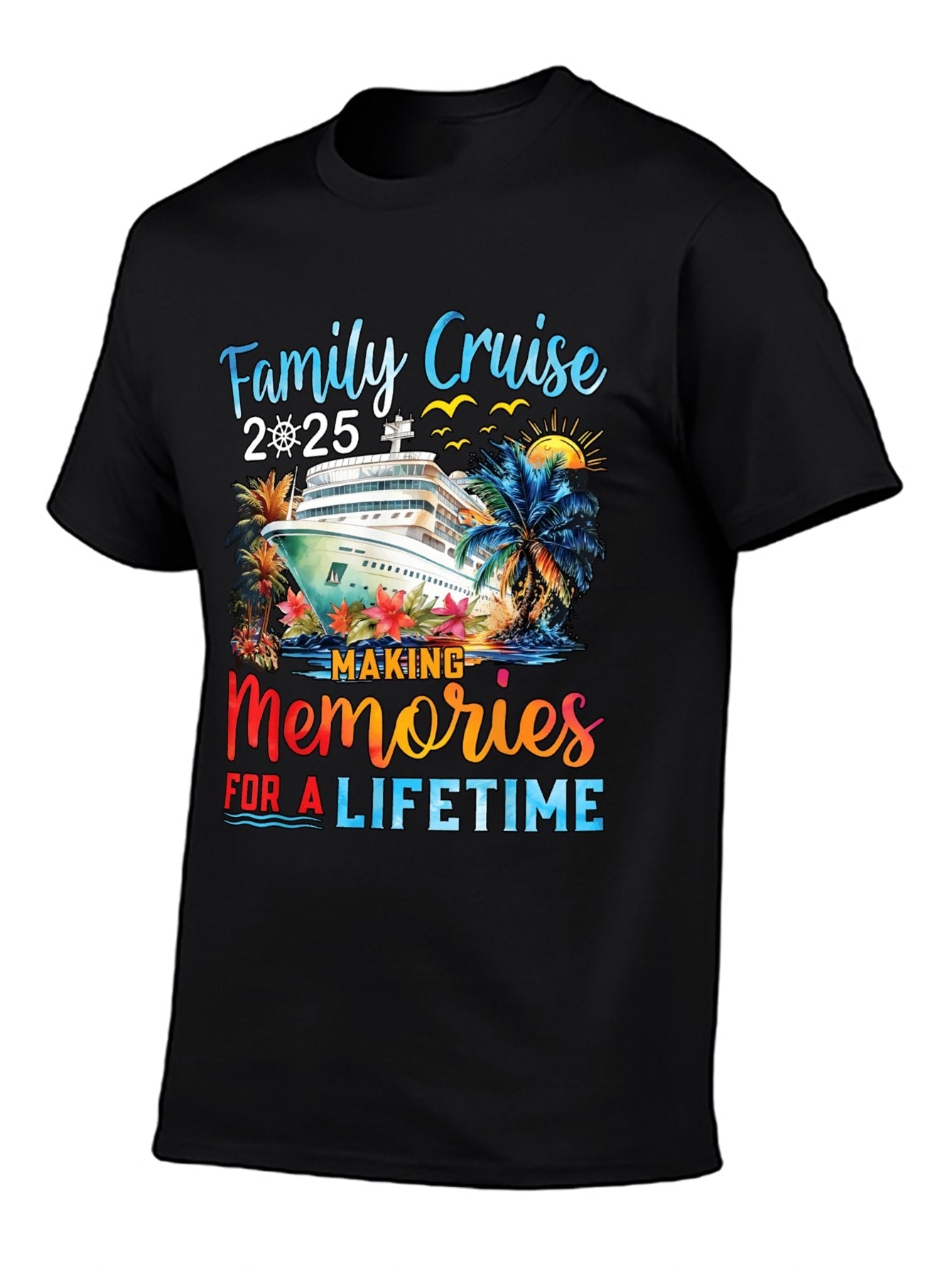 Unisex Graphic T-Shirt Print Tee Soft Cotton Casual Tee for Men & Women