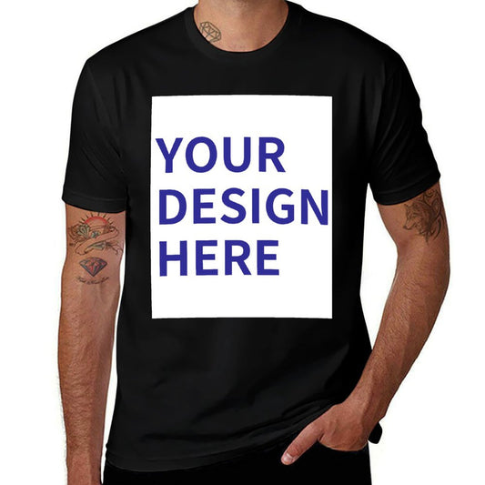 DTG 180gsm Men's T-Shirt Mockups Tees with Front Print Designs (High Definition & Front Printing)